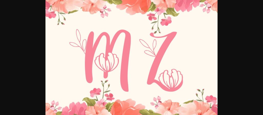 Great Wish Monogram Font Poster 4