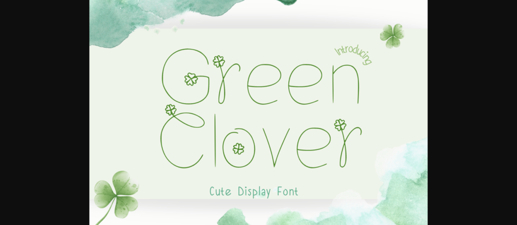 Green Clover Font Poster 1