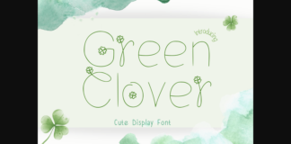 Green Clover Font Poster 1