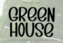 Green House Font Poster 1