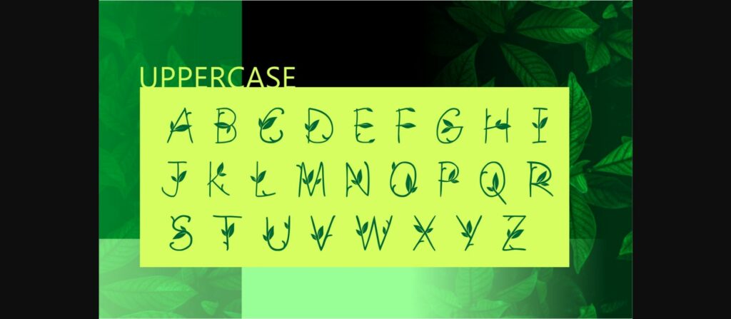 Green Nature Font Poster 4