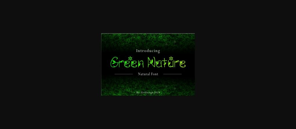 Green Nature Font Poster 1