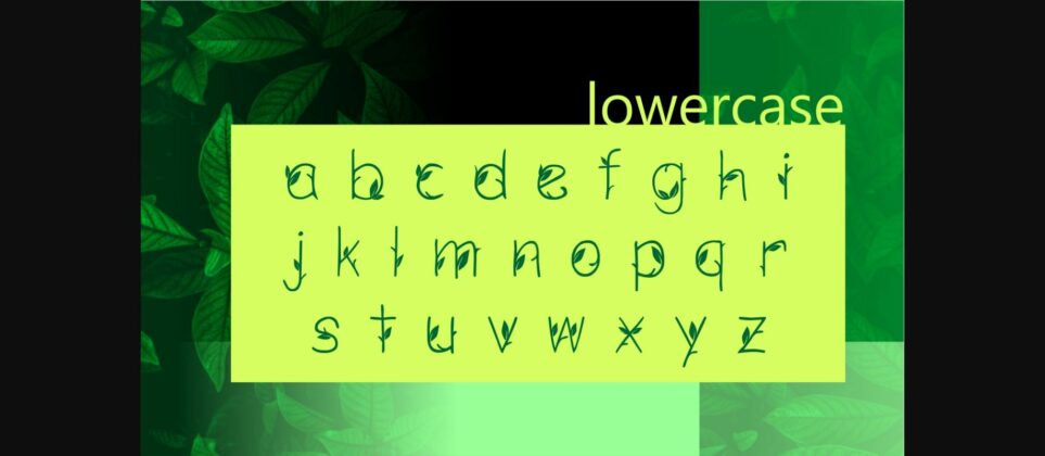 Green Nature Font Poster 5