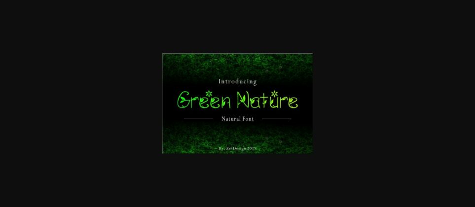 Green Nature Font Poster 3