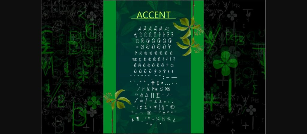 Green Nature Font Poster 8