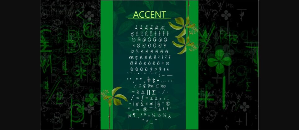 Green Nature Font Poster 8