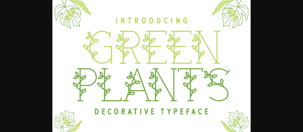 Green Plants Font Poster 3