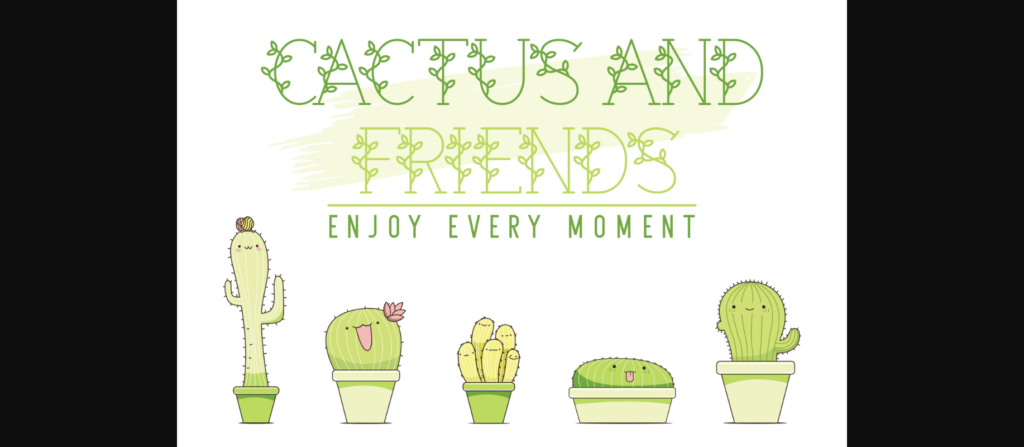 Green Plants Font Poster 6