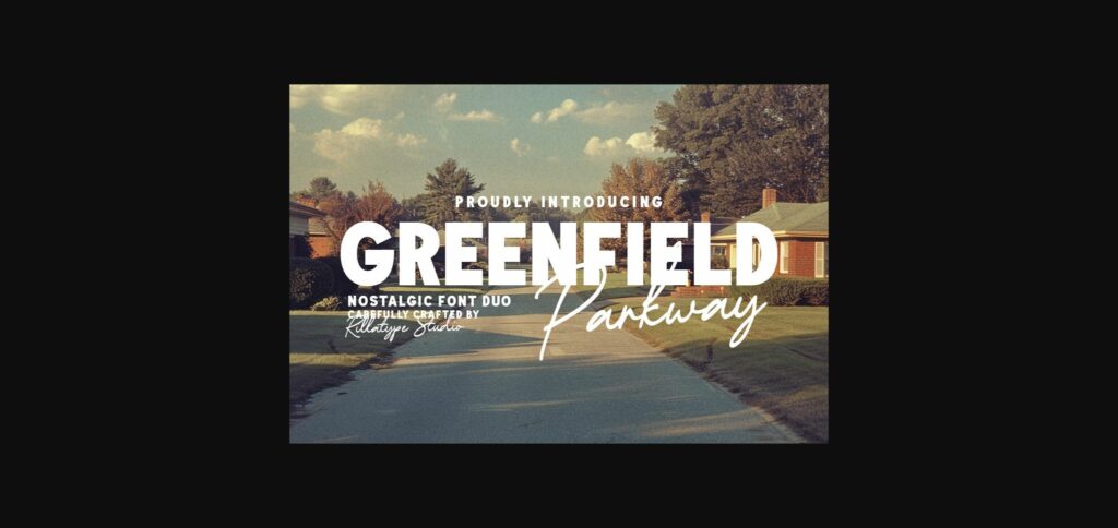 Greenfield Parkway Font Poster 3