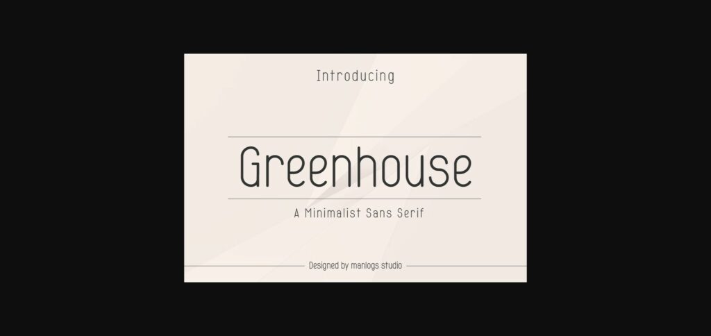 Greenhouse Font Poster 3