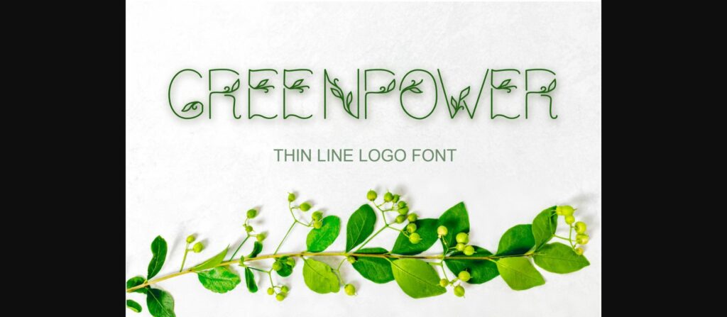 Greenpower Font Poster 1