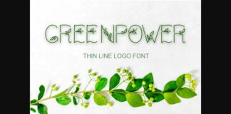 Greenpower Font Poster 1