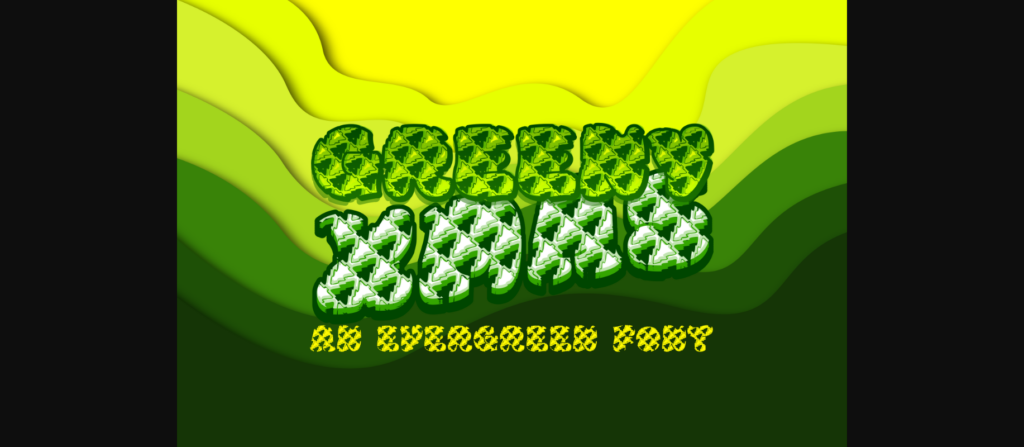 Greeny Xmas Font Poster 3