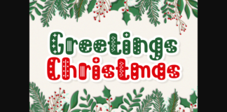 Greetings Christmas Font Poster 1