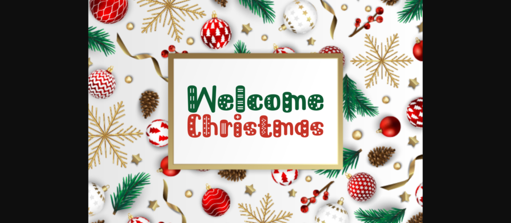 Greetings Christmas Font Poster 4