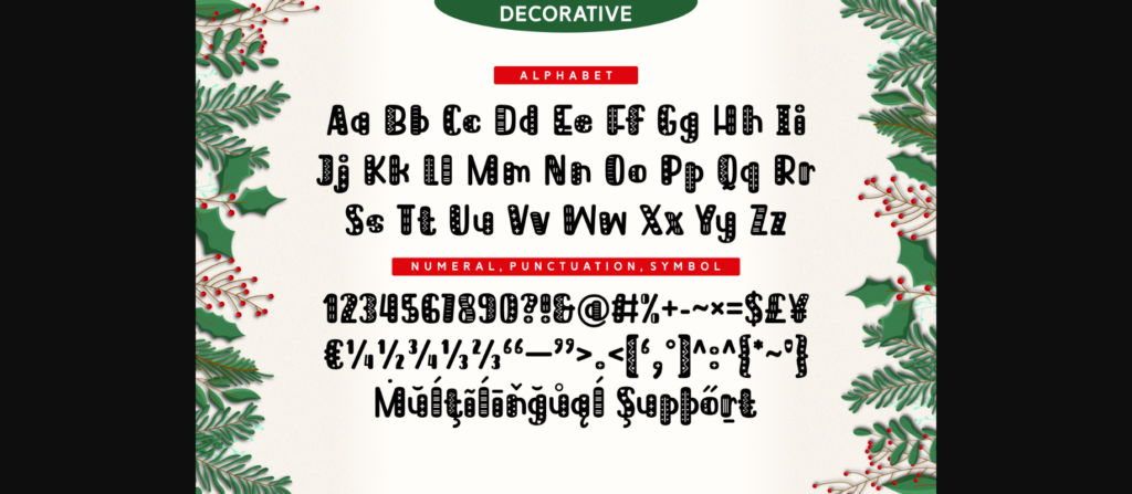 Greetings Christmas Font Poster 9