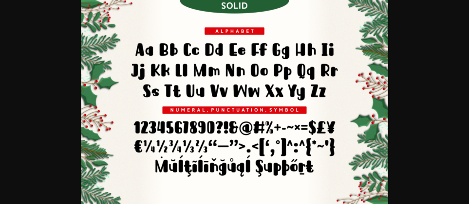 Greetings Christmas Font Poster 10