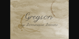 Gregson Font Poster 1