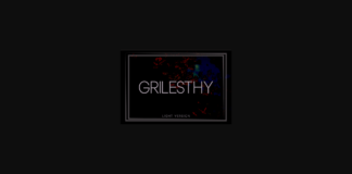 Grilesthy Light Font Poster 1