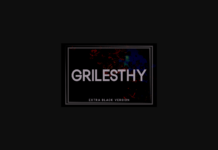 Grilesthy Extra Black Font Poster 1