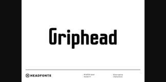 Griphead Font Poster 1