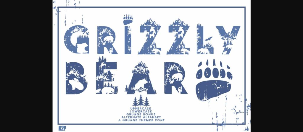 Grizzly Bear Font Poster 1