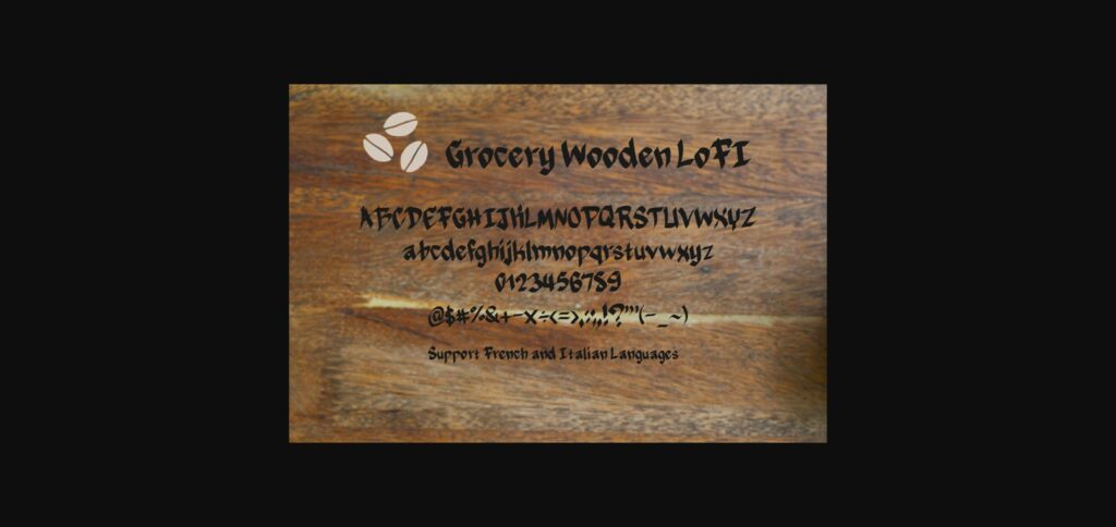 Grocery Wooden Lofi Font Poster 4