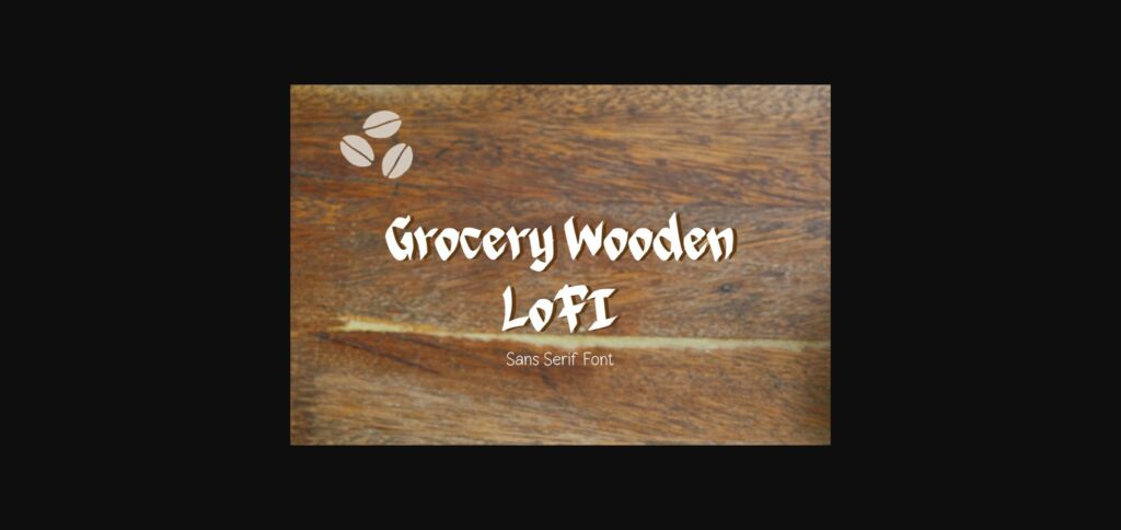 Grocery Wooden Lofi Font Poster 3