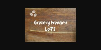 Grocery Wooden Lofi Font Poster 1