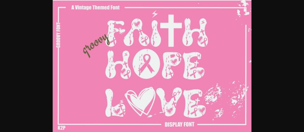 Groovy Faith Hope Love Font Poster 3