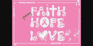 Groovy Faith Hope Love Font Poster 1