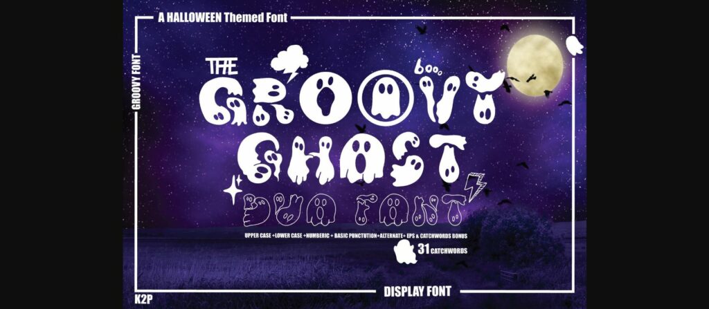 Groovy Ghost Font Poster 3