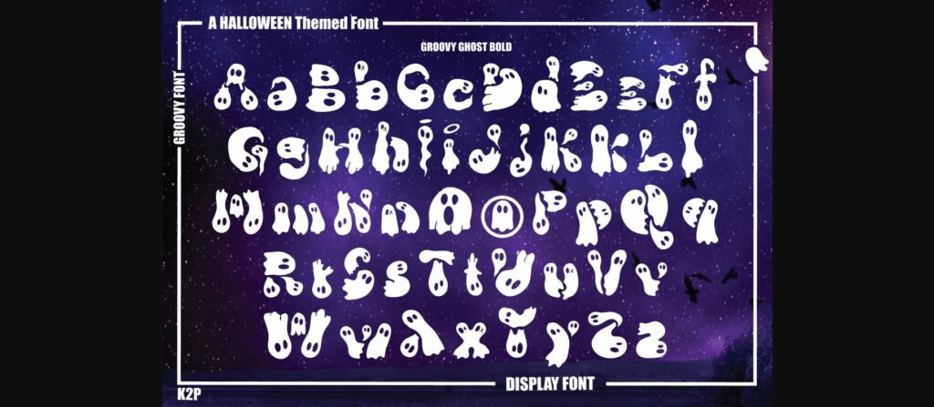 Groovy Ghost Font Poster 5