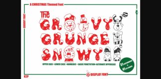 Groovy Grunge Snowy Font Poster 1