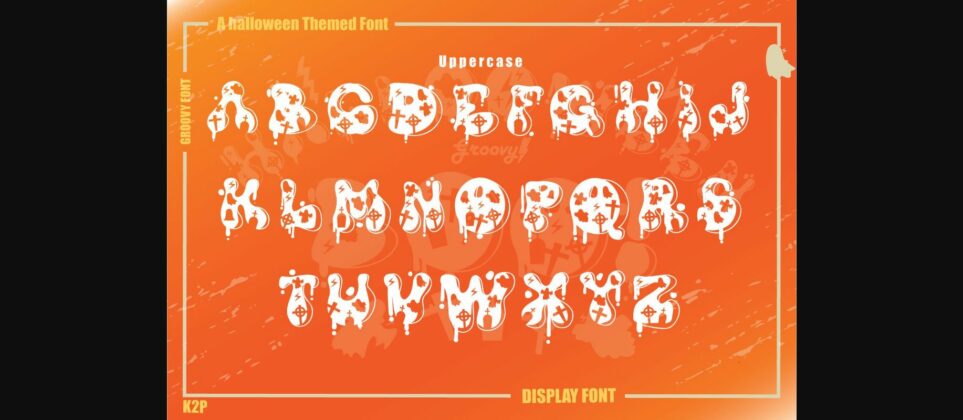 Groovy Halloween Boo Font Poster 4
