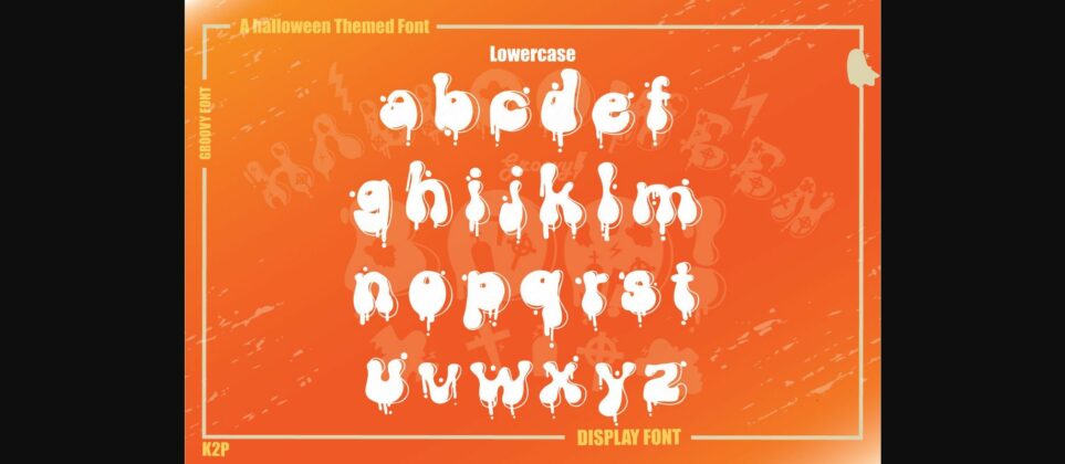 Groovy Halloween Boo Font Poster 5