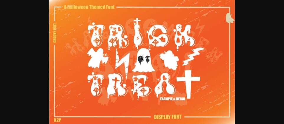 Groovy Halloween Boo Font Poster 11