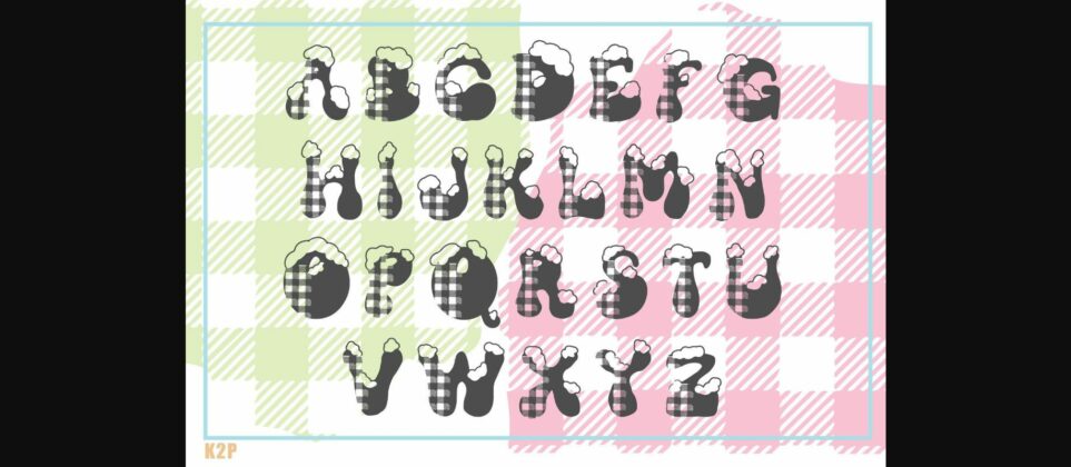 Groovy Plaid Font Poster 4