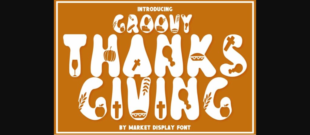 Groovy Thanksgiving Font Poster 3