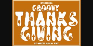 Groovy Thanksgiving Font Poster 1