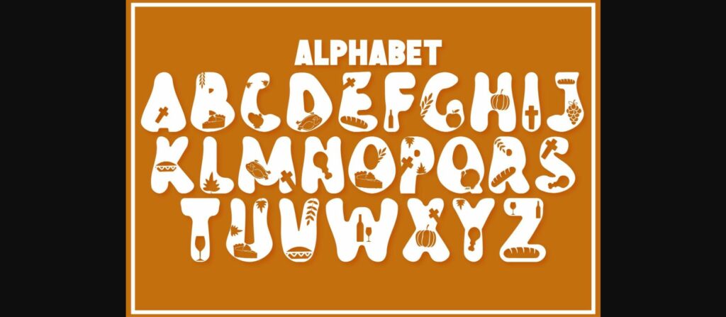 Groovy Thanksgiving Font Poster 4