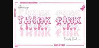 Groovy Think Pink Font Poster 1