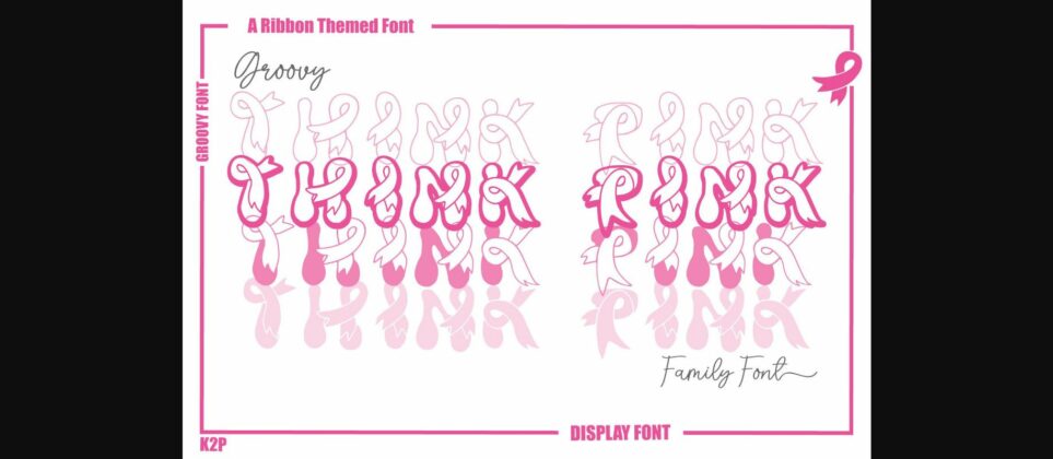 Groovy Think Pink Font Poster 1