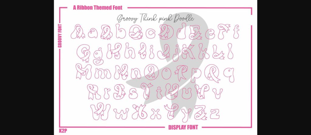 Groovy Think Pink Font Poster 5