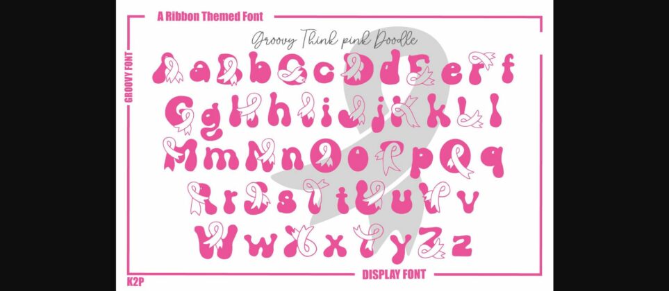 Groovy Think Pink Font Poster 6