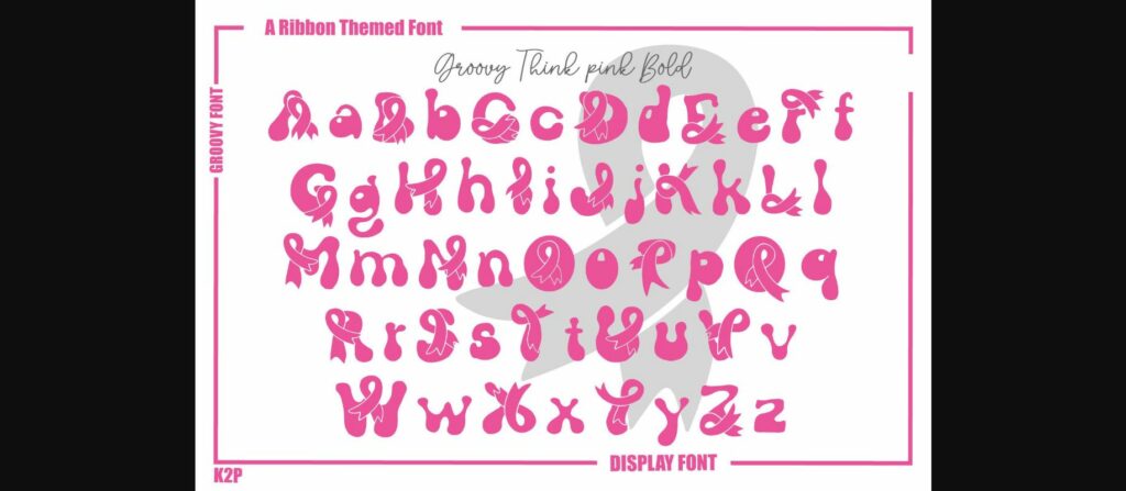 Groovy Think Pink Font Poster 7