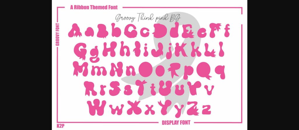 Groovy Think Pink Font Poster 8