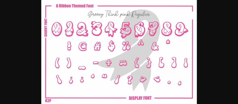 Groovy Think Pink Font Poster 9