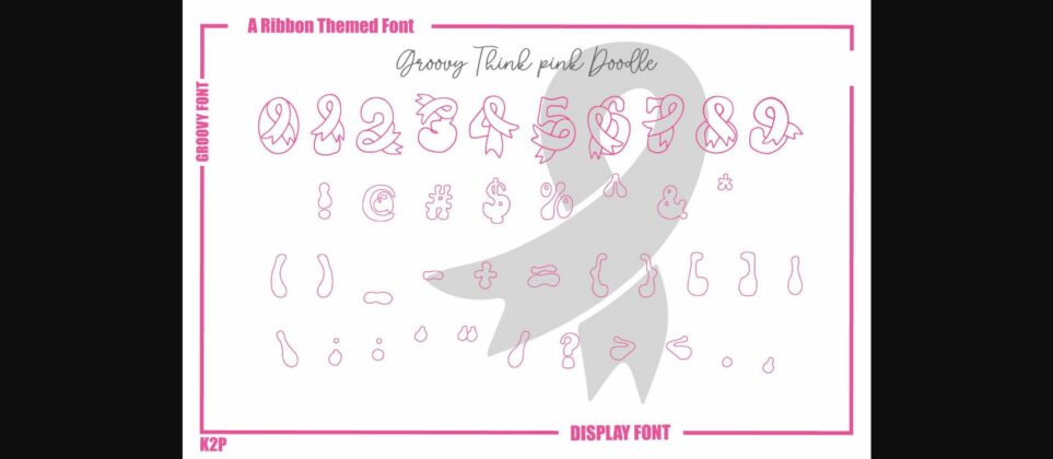 Groovy Think Pink Font Poster 10