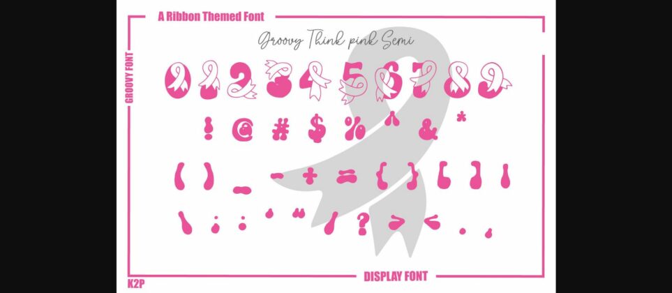 Groovy Think Pink Font Poster 11